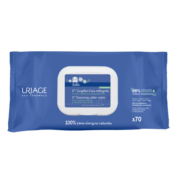 Uriage Baby cleansing wipes 70 sheets (British brand)