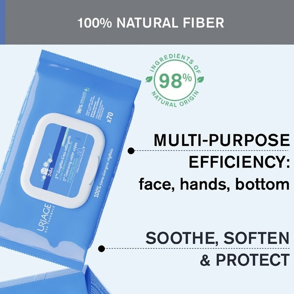 Uriage Baby cleansing wipes 70 sheets (British brand)