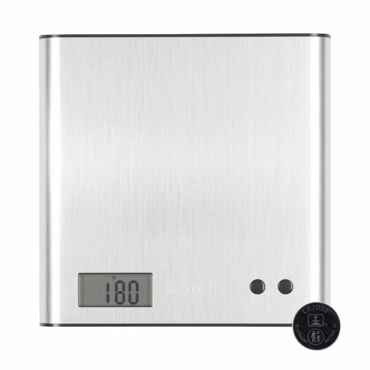Salter stainless steel digital kitchen scales 3kg capacity, UK version