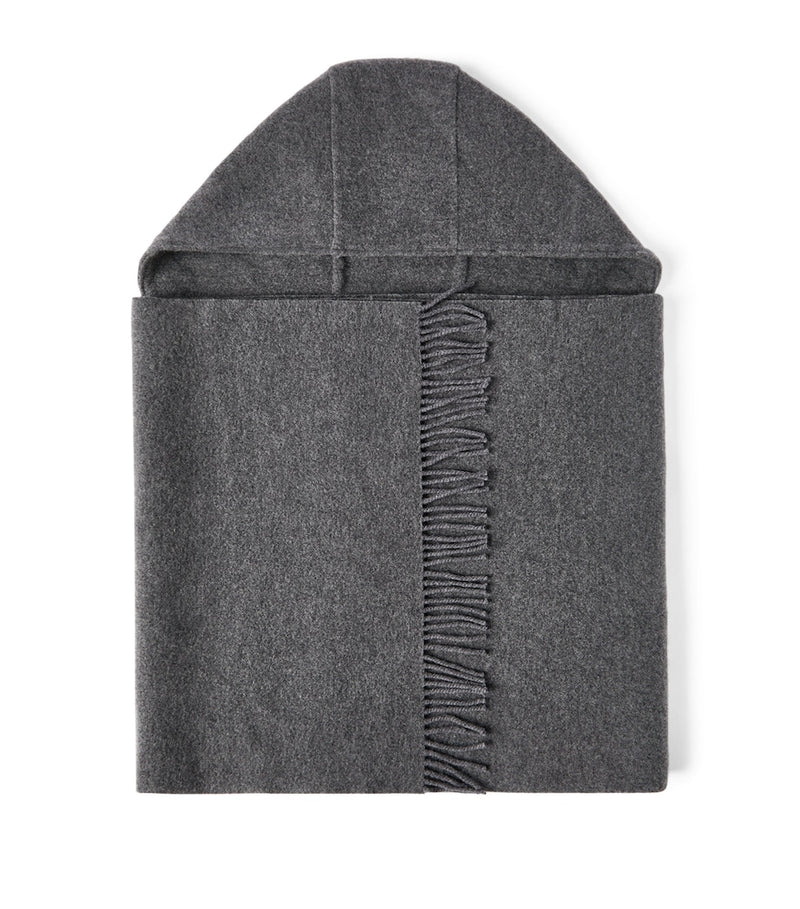 Brunello Cucinelli wool-cashmere hooded scarf (British brand)