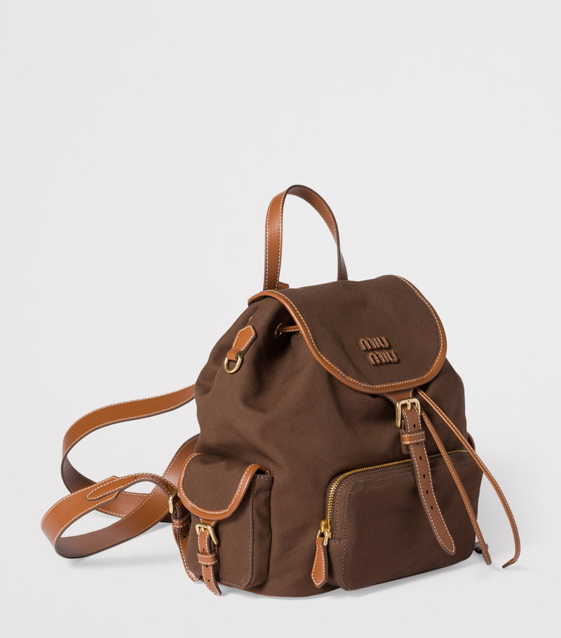 Miu Miu leather canvas backpack 29.5cm - British product