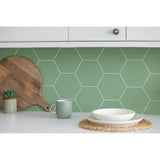 Wallpops hexagon green tiles wall sticker pack 9 (British brand)