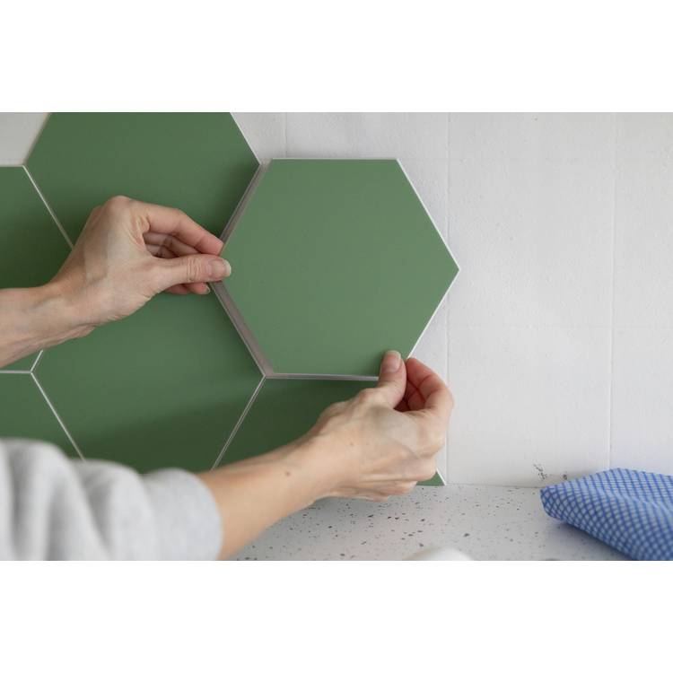Wallpops hexagon green tiles wall sticker pack 9 (British brand)