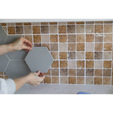Wallpops hexagon grey tiles wall stickers pack of 9, imported from the UK