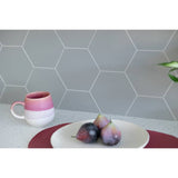 Wallpops hexagon grey tiles wall stickers pack of 9, imported from the UK