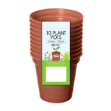 Argos Whitefurze 7.5cm Terracota Garden Plant Pots - Set of 10- Buy online at McGrocer