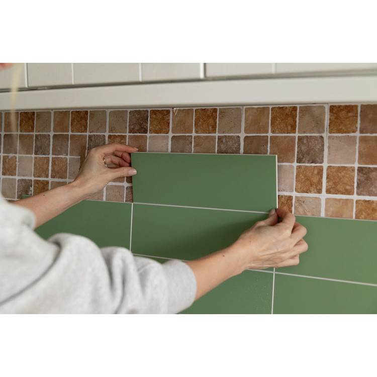 Wallpops Subway Green Tiles wall stickers pack of 10, UK version