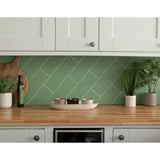 Wallpops Subway Green Tiles wall stickers pack of 10, UK version
