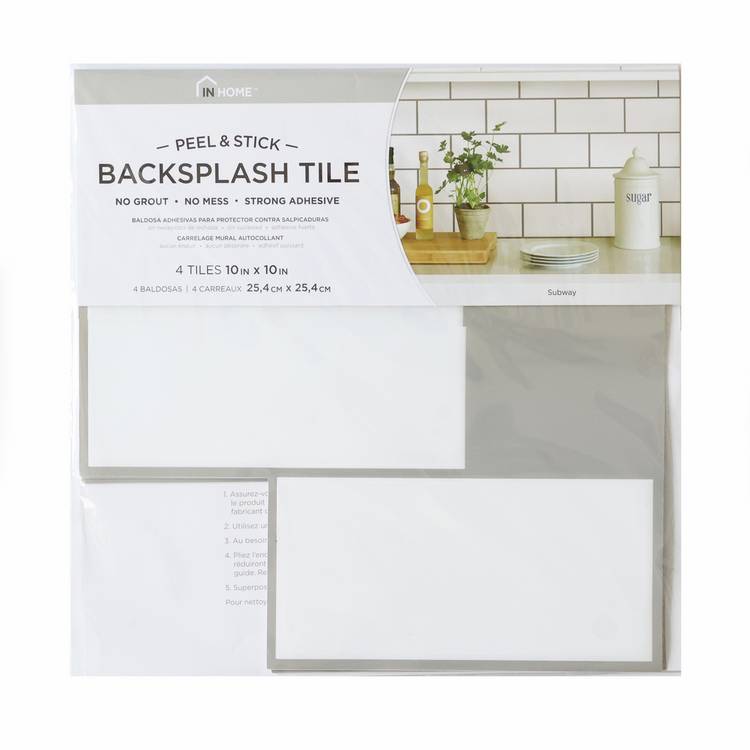 In Home 3D white tile wall stickers pack, imported from the UK