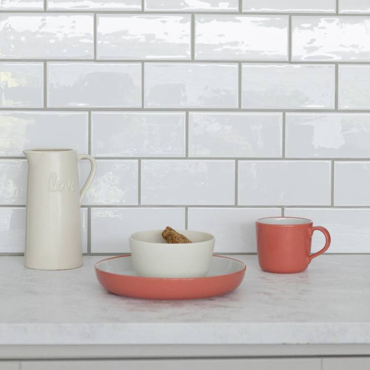 In Home 3D white tile wall stickers pack, imported from the UK