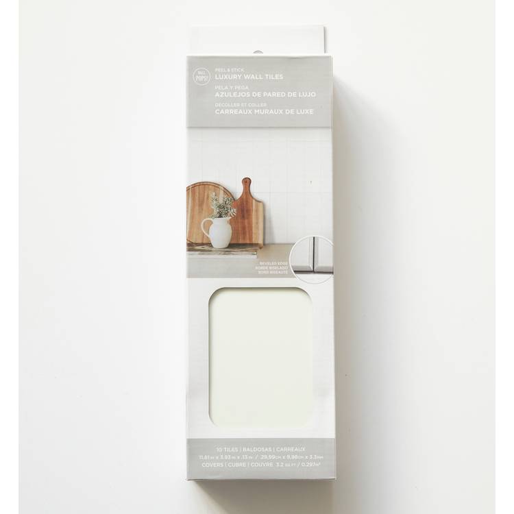 Wallpops Subway White Tiles wall sticker pack of 10 (British brand)