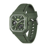 Lacoste Octagonal Watch green dial silicone strap, imported from the UK