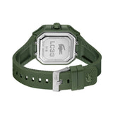 Lacoste Octagonal Watch green dial silicone strap, imported from the UK