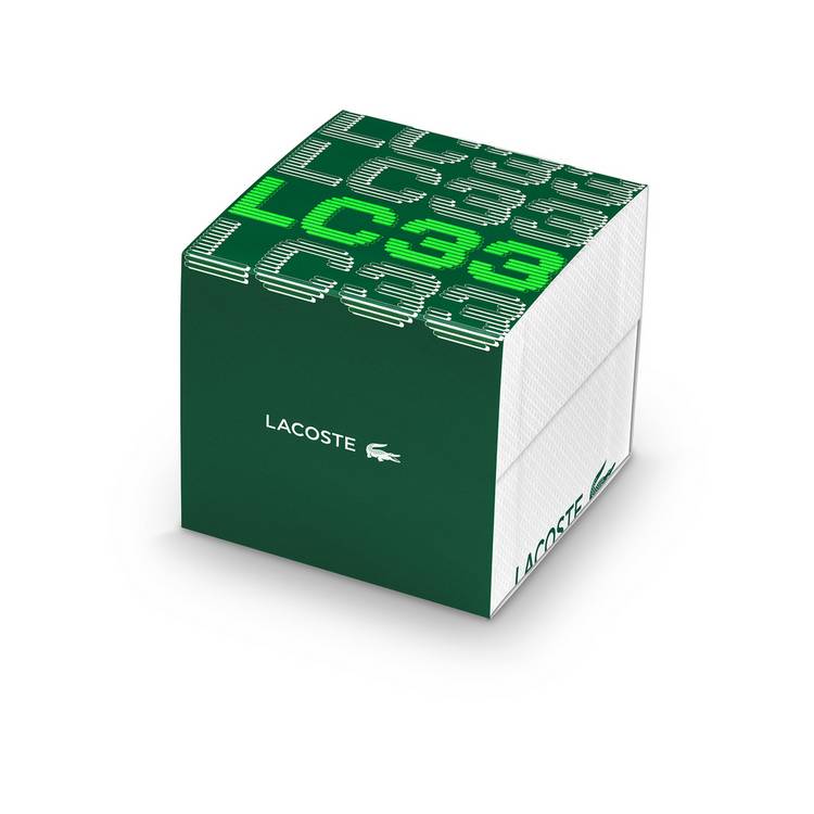 Lacoste Octagonal Watch green dial silicone strap, imported from the UK