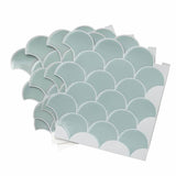 In Home self-adhesive blue wall tiles pack of 4, UK version