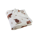 Catherine Lansfield highland cow throw white 270x130cm (British brand)