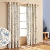 Argos Habitat Botanical Print Eyelet Curtains Blue 117x137cm- Buy online at McGrocer