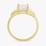Revere gold plated cubic zirconia fashion ring large - British product
