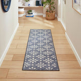 Argos Think Rugs Coral Floral Blue Flatweave Runner Rug - 61x170cm- Buy online at McGrocer