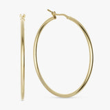 Revere 9ct gold plated hoop earrings 44mm (British brand)