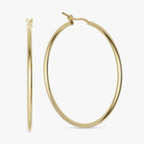 Revere 9ct gold plated hoop earrings 44mm (British brand)