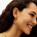 Revere 9ct gold plated hoop earrings 44mm (British brand)