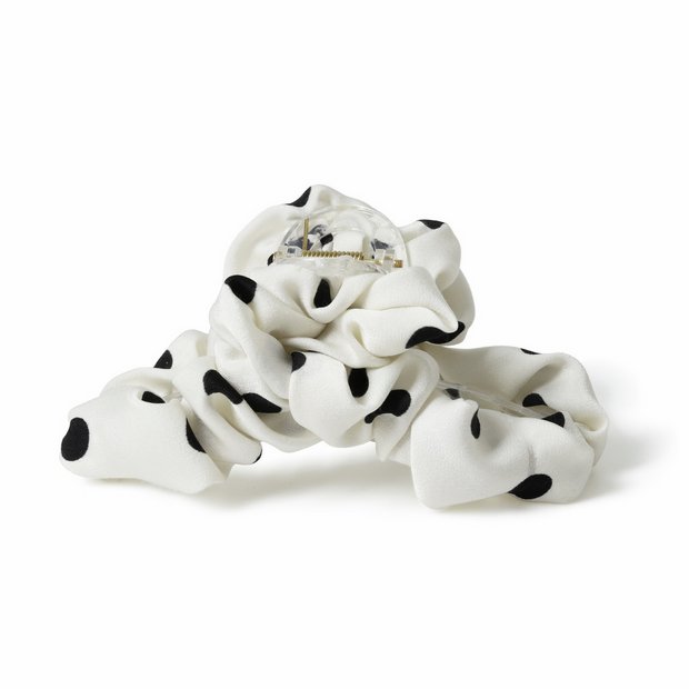 Freedom ruched polka dot hair claw - British product