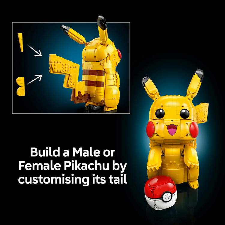 LEGO Pikachu and Poké Ball building set 2050 pieces, imported from the UK