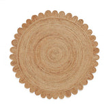 Think Rugs Savannah round jute flatweave rug 120cm, imported from the UK