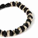 Revere black gold nugget bead necklace 45cm (British brand)