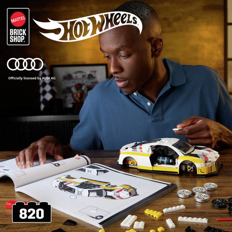 Mattel Brick Shop Hot Wheels '15 Audi R8 LMS building set (British brand)