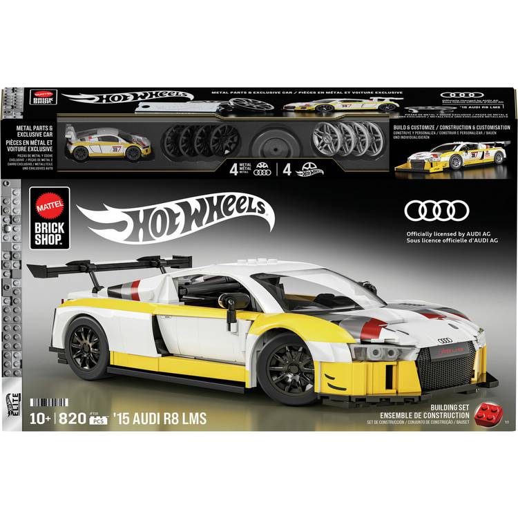 Mattel Brick Shop Hot Wheels '15 Audi R8 LMS building set (British brand)