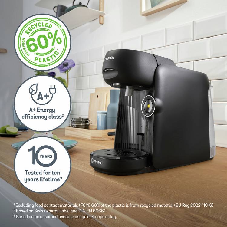Tassimo Finesse Friendly pod coffee machine black, UK version
