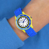 Tikkers Kids Blue Time Teacher Watch silicone strap - British product