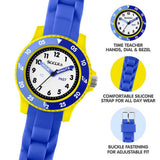 Tikkers Kids Blue Time Teacher Watch silicone strap - British product