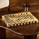 Argos Habitat Checkered Resin Brown & White Coffee Table Tray- Buy online at McGrocer