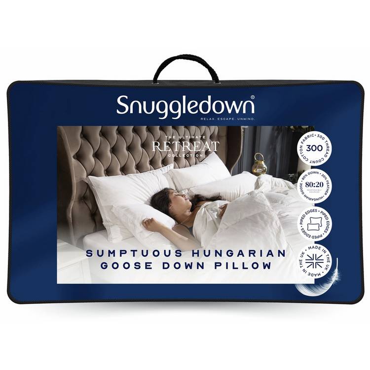 Snuggledown goose down pillow 2 pack medium soft - British product