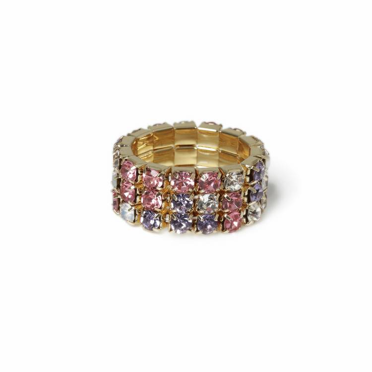 Freedom multi gem crystal fashion ring one size, imported from the UK