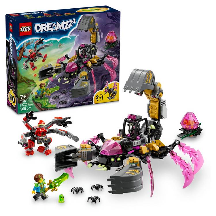 LEGO building set 2in1 Nightmare Scorpion Digger 505 pieces, UK version