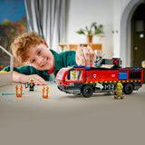 LEGO City Airport Fire Engine toy building set with minifigures - British product