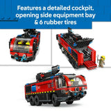 LEGO City Airport Fire Engine toy building set with minifigures - British product