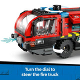LEGO City Airport Fire Engine toy building set with minifigures - British product
