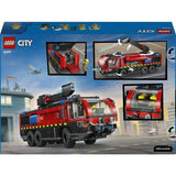 LEGO City Airport Fire Engine toy building set with minifigures - British product
