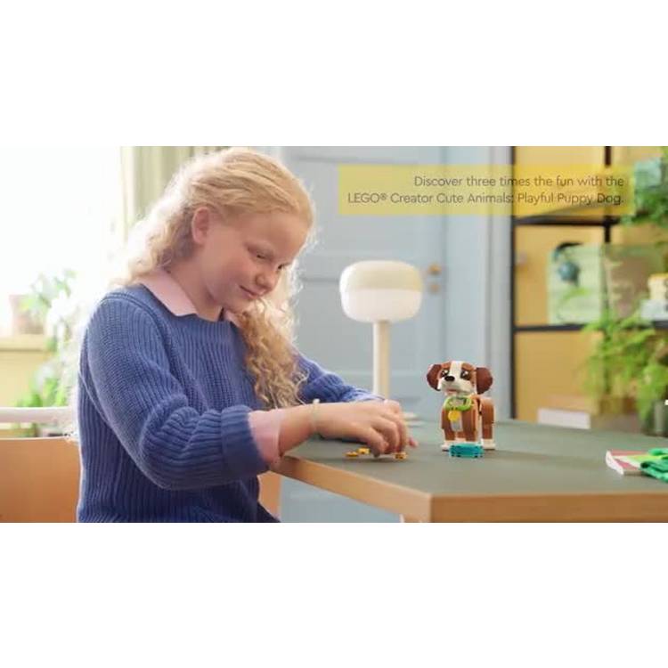 LEGO Creator 3in1 Playful Puppy Dog building toy 336 pieces, imported from the UK