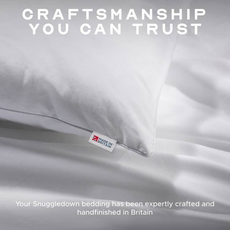 Snuggledown Hotel Cotton Medium Soft pillow 2 pack British brand