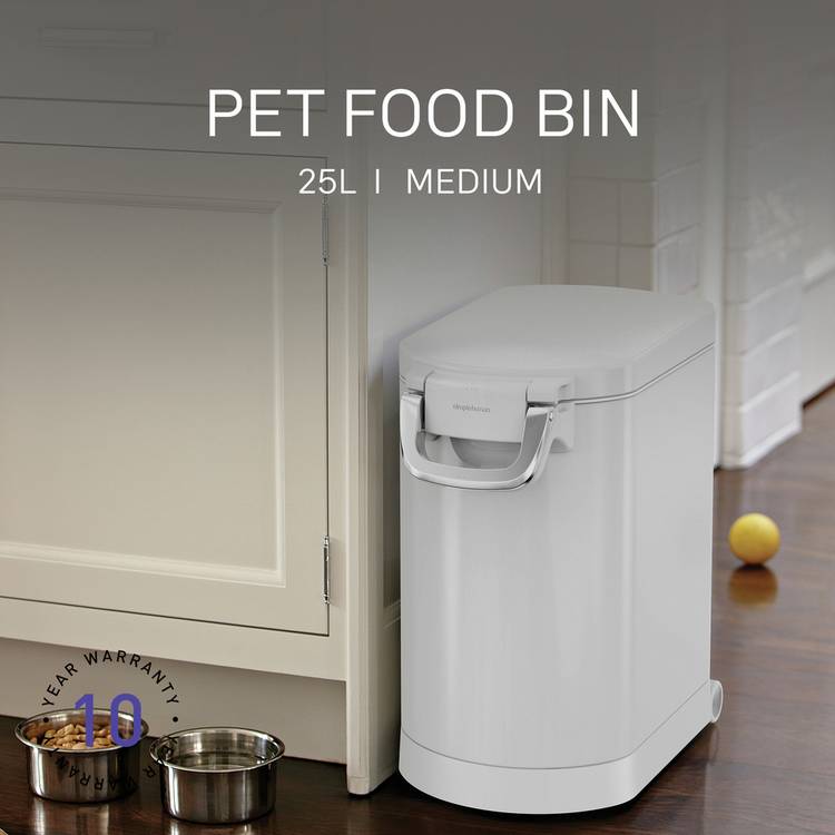 Simplehuman pet food bin white 25L - British product