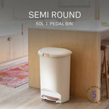 simplehuman pedal bin cream 50 litre - British product