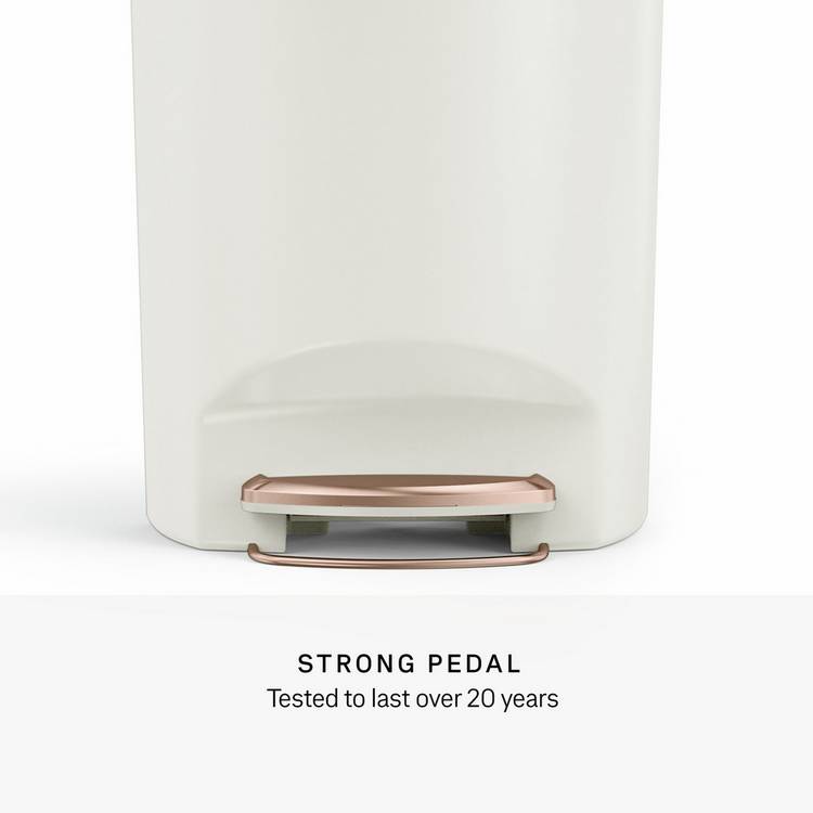 simplehuman pedal bin cream 50 litre - British product