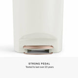 simplehuman pedal bin cream 50 litre - British product
