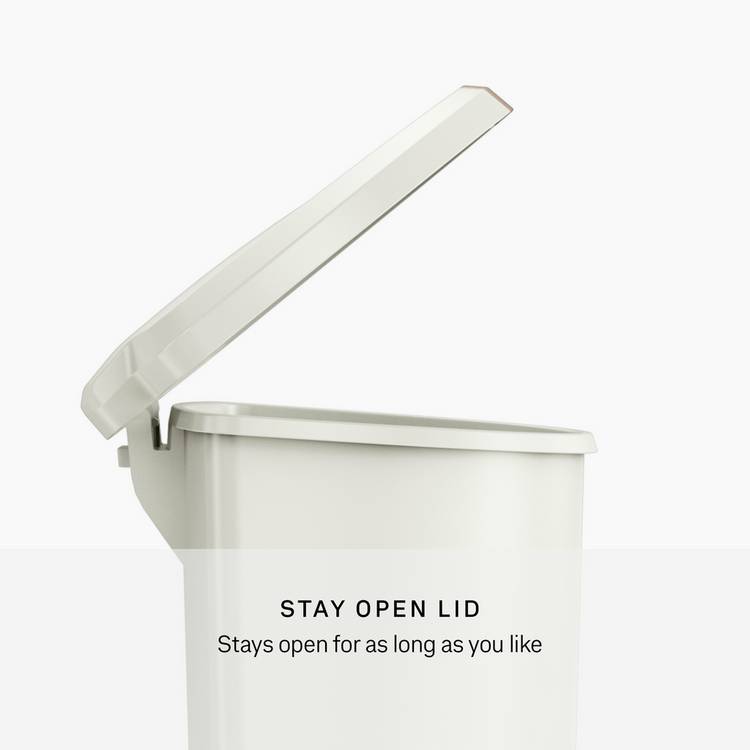 simplehuman pedal bin cream 50 litre - British product